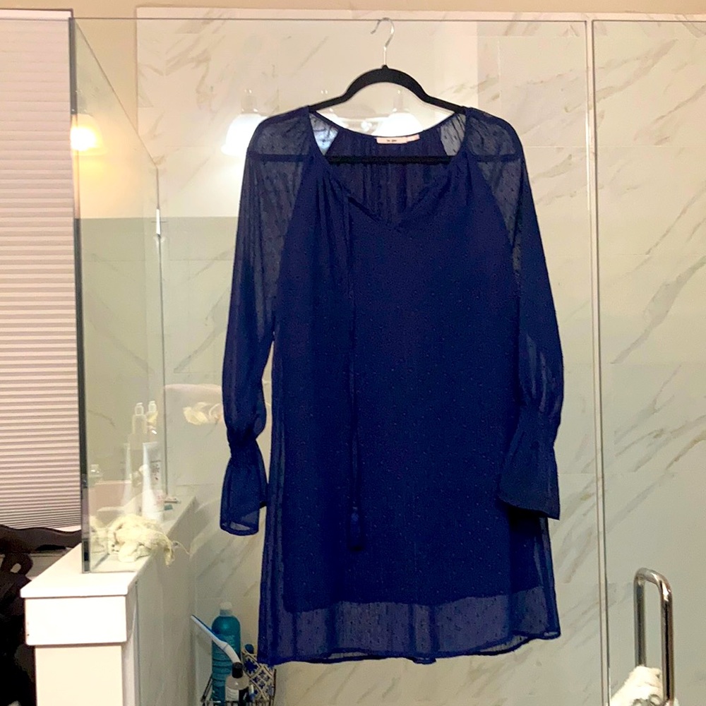 Navy blue long sleeved dress